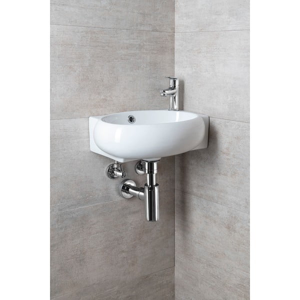 Lavabo bianco in ceramica 43x28,5 cm Ribera – Sapho-image-4