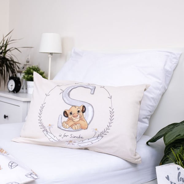 Set copripiumino e federa da bambini giallo chiaro in cotone per culla 100x135 cm Lion King "Best Friends" – Jerry Fabrics-image-1