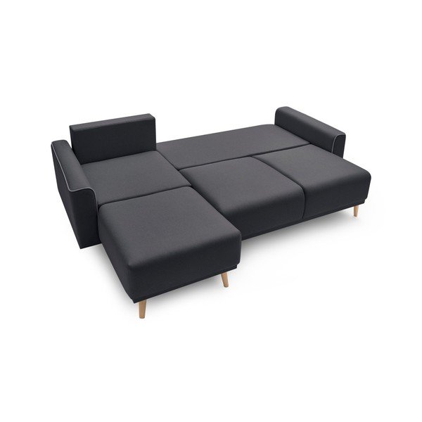 Divano letto grigio scuro Mola, angolo sinistro - Bobochic Paris-image-3