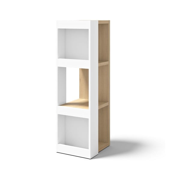 Libreria bianca in rovere 40x114 cm Ella - TemaHome-image-1