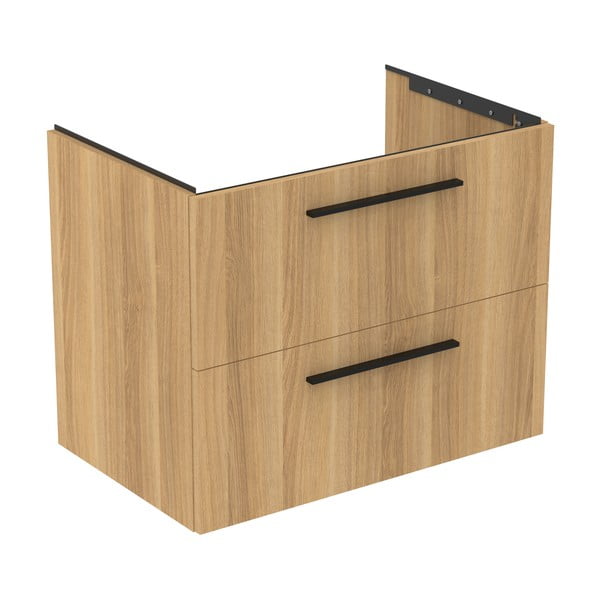 Mobile per lavabo in rovere naturale a sospensione 80x63 cm i.Life B - Ideal Standard-image-3