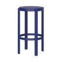 Sedia da bar blu in acciaio (altezza della seduta 65 cm) Doon – noo.ma