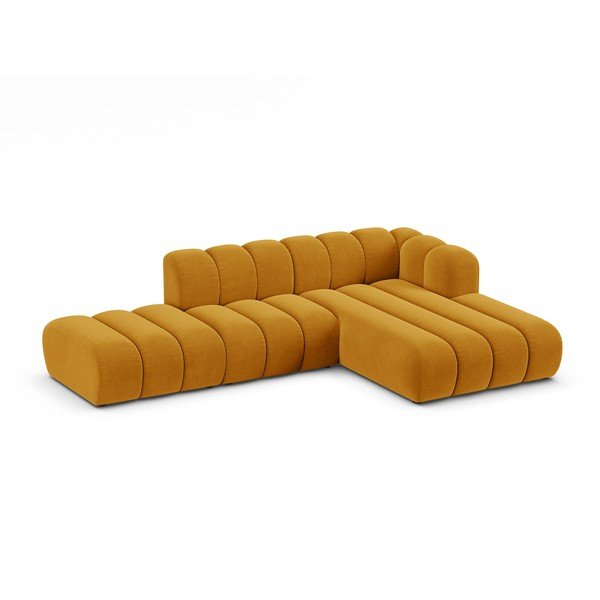Divano angolare giallo ad angolo destro Lupine - Micadoni Home-image-1