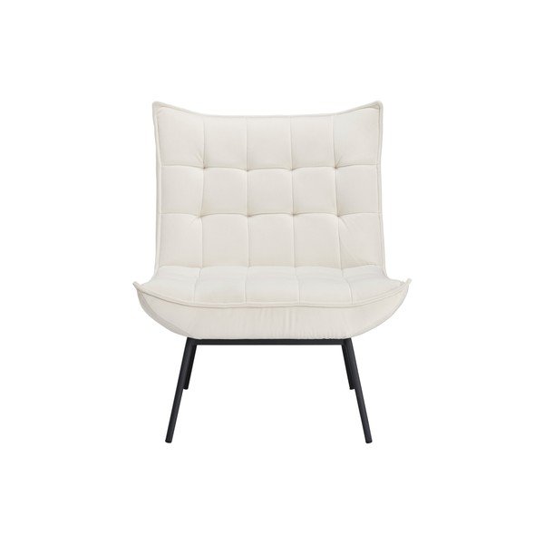 Poltrona color crema con rivestimento in velluto Legend – Ellos Home-image-2