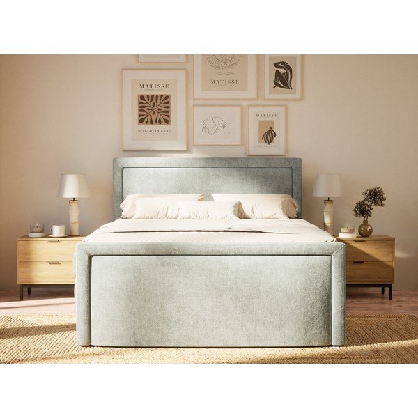 Letto boxspring azzurro con contenitore 180x200 cm Fresco – Maison de Rêve-image-4