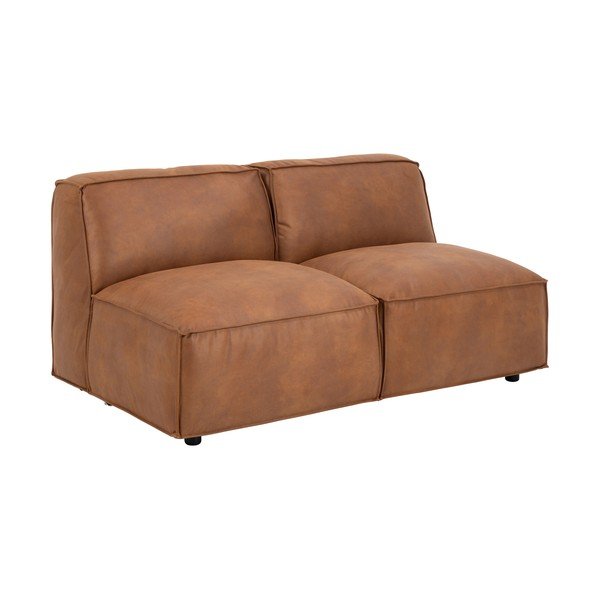 Modulo divano marrone cognac (parte centrale) - Bonami Selection-image-1