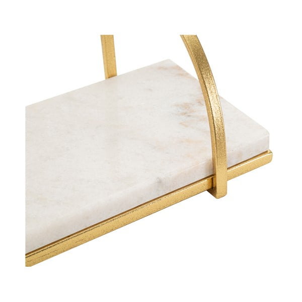 Mensola in marmo bianco-oro 40 cm Marble - Mauro Ferretti-image-3