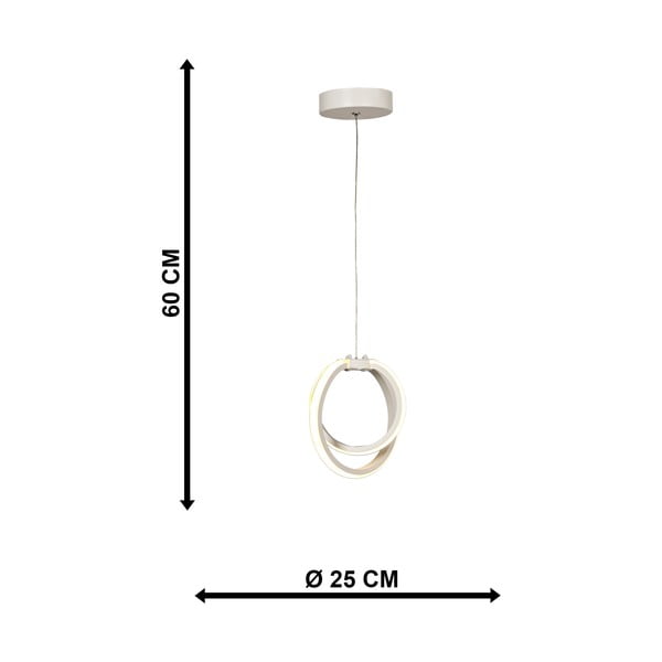 Lampadario LED bianco in metallo ø 25 cm Sezen – Squid Lighting-image-4