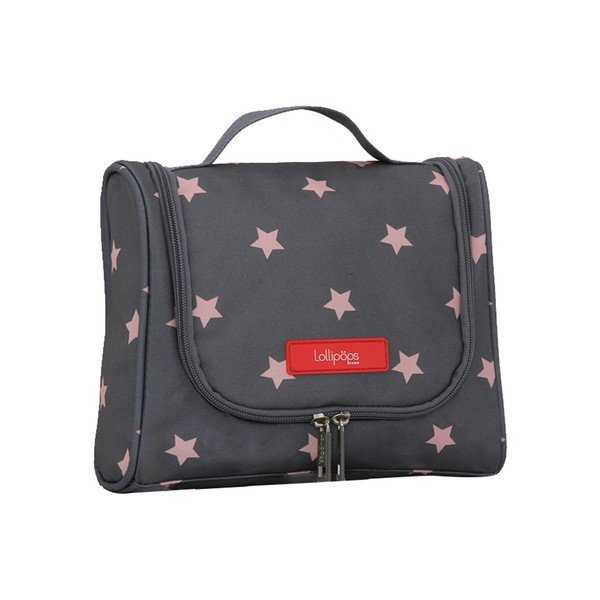 Set di valigie a 4 ruote e astuccio per cosmetici grigio e rosa Lollipops Starry - LOLLIPOPS-image-2