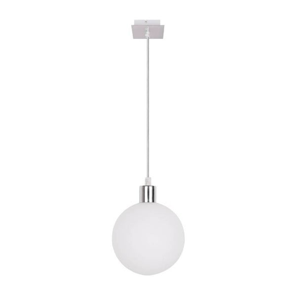 Lampada a sospensione in argento con paralume in vetro ø 15 cm Oden - Candellux Lighting