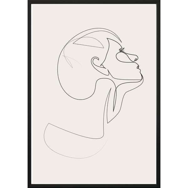 Poster da parete in cornice SKETCHLINE/FACE, 40 x 50 cm Sketchline Face - DecoKing