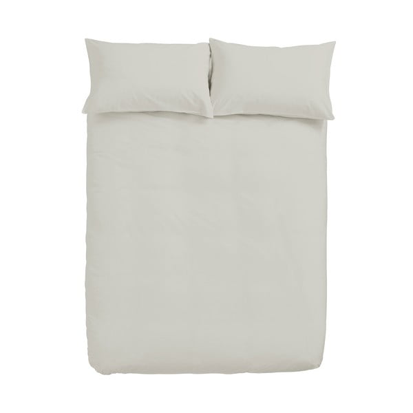 Biancheria da letto beige in cotone per letto matrimoniale 200x200 cm - Bianca