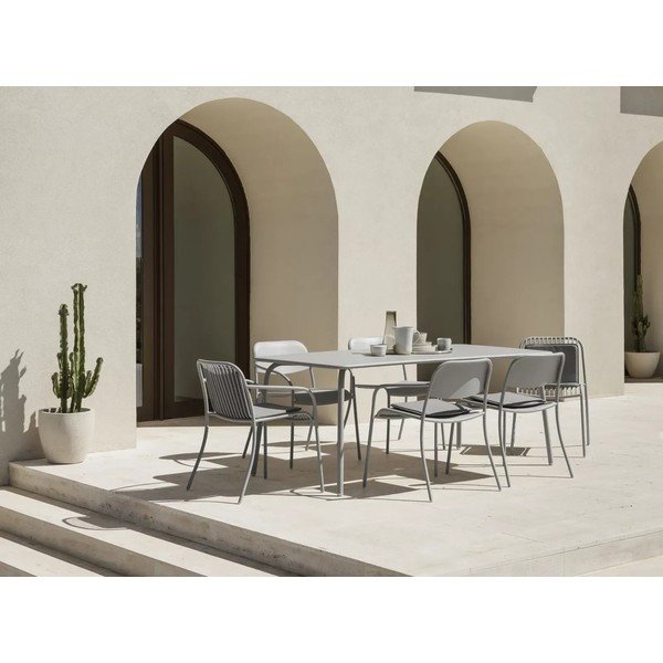 Sedia da esterno grigio chiaro in metallo Yua Wire – Blomus-image-4