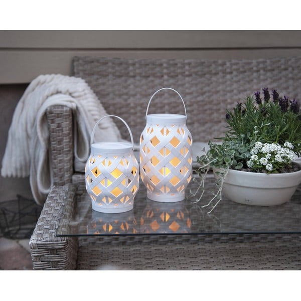 Lanterna bianca Lanterna, altezza 23 cm Flame - Star Trading-image-2