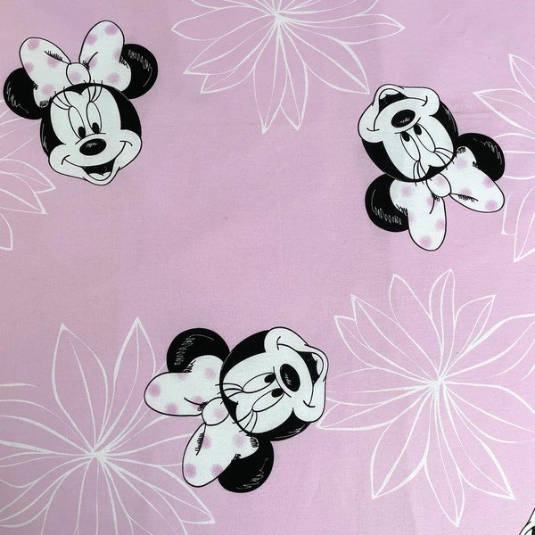 Set copripiumino e federa da bambini rosa/grigio in cotone per letto singolo 140x200 cm Minnie Beautiful – Jerry Fabrics-image-4