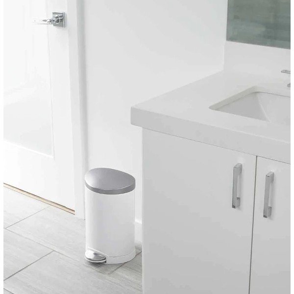 Cestino in acciaio bianco 6 l - simplehuman-image-1