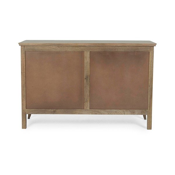 Credenza colore naturale scuro in mango massiccio 125x80x42 cm Domitille – Bizzotto-image-4