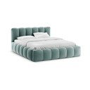 Letto matrimoniale imbottito color menta con contenitore con rete inclusa 180x200 cm Lupine – Micadoni 