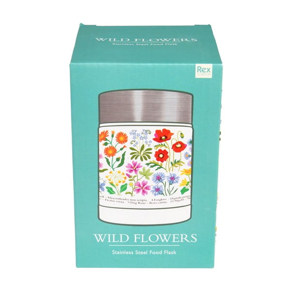 Borraccia termica color crema/argentata 450 ml Wild Flowers – Rex London-image-3