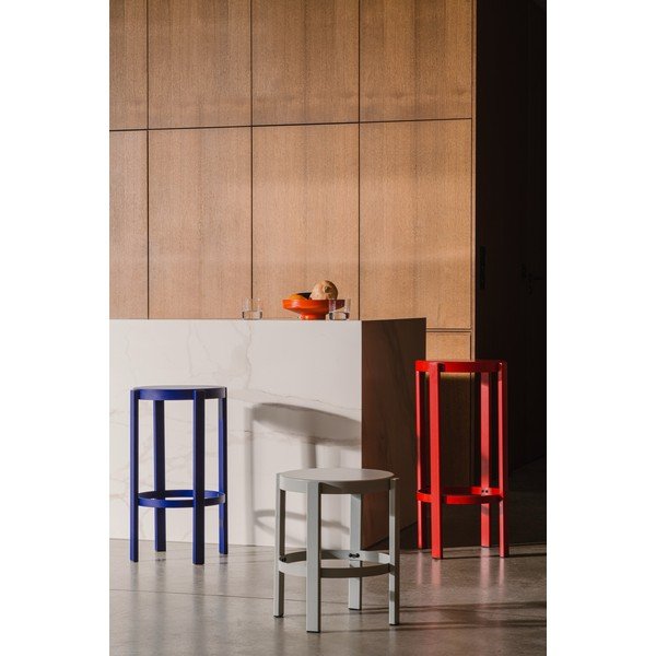 Sgabello rosso in acciaio Doon – noo.ma-image-2