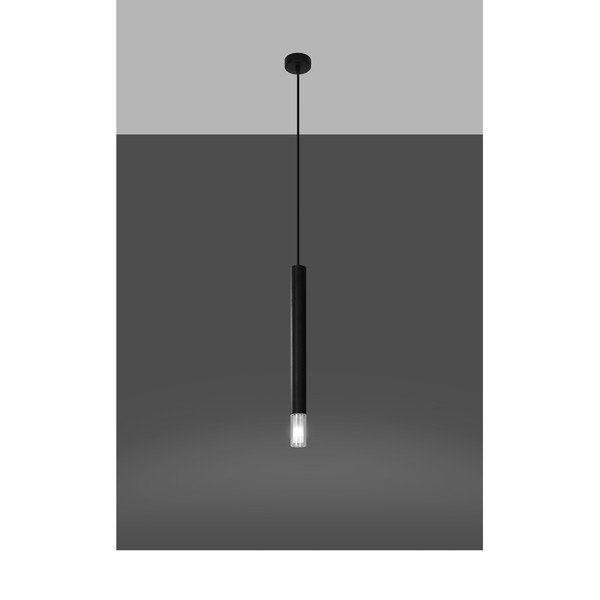 Lampadario nero in metallo ø 8 cm Vittoria – Sollux-image-4