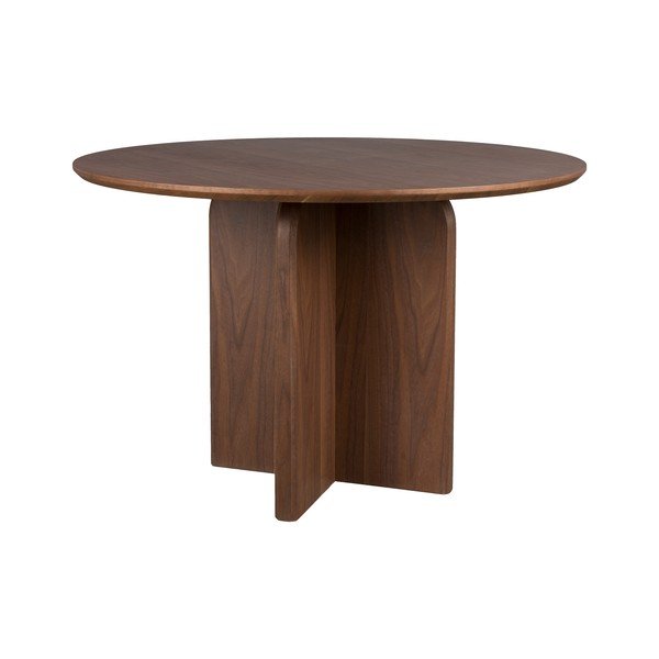 Tavolo da pranzo rotondo con effetto noce ø 120 cm Laurent – White Label