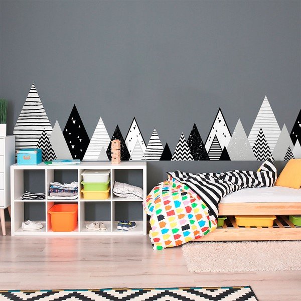 Adesivo murale per bambini Scandinavian Giant Mountains Chica, 180 x 45 cm - Ambiance-image-1