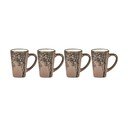 Tazze da espresso in gres rosa chiaro in set da 4 100 ml Hela - Villa Collection