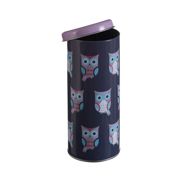 Scatola rotonda in peltro, Ø 8 x 18 cm Happy Owls - Premier Housewares-image-1