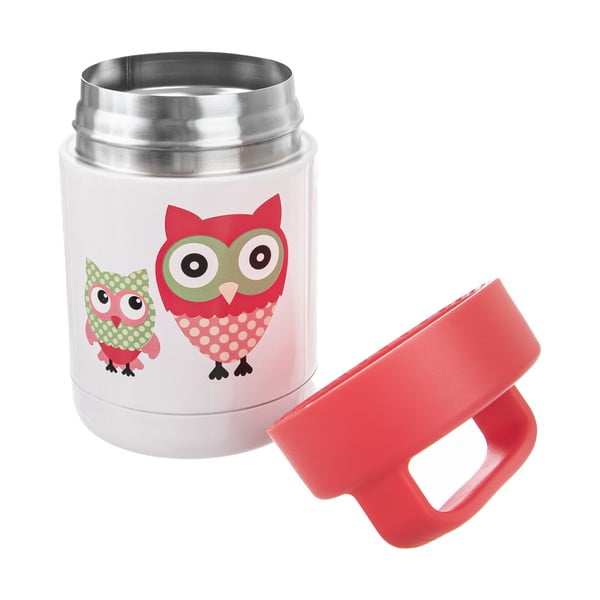 Thermos rosso e bianco per bambini 480 ml Sova - Orion-image-1