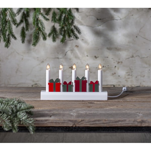 Decorazione natalizia luminosa rossa/bianca con alimentazione a corrente Julia – Star Trading-image-1