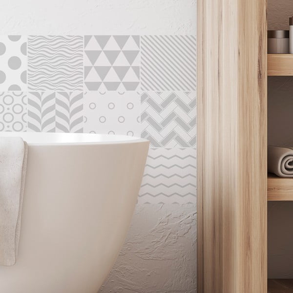 Set di 9 adesivi murali decorativi, 15 x 15 cm Finnish - Ambiance-image-3