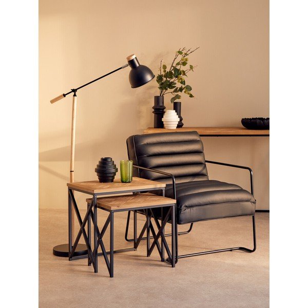 Set di tavolini in abete massiccio 2 pz 38x51 cm Kickford – Premier Housewares-image-3