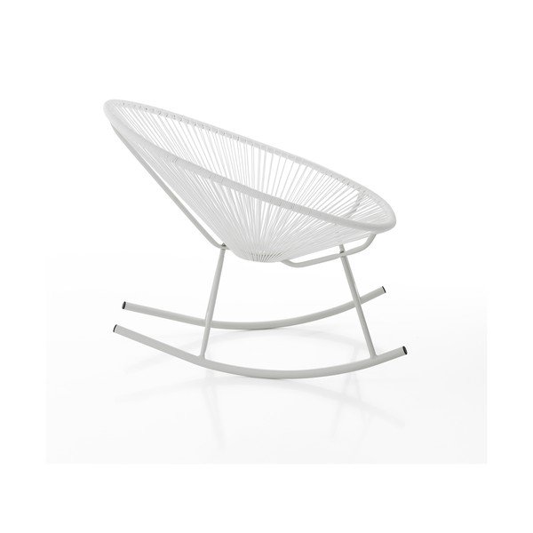Sedia a dondolo bianca adatta all'esterno Numana - Tomasucci-image-1