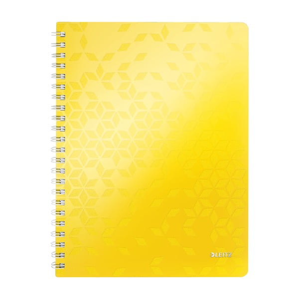 Quaderno giallo a righe A4, 80 pagine WOW - Leitz