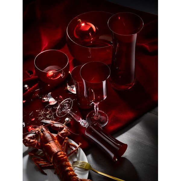 Vaso in vetro rosso Extravagance - Crystalex-image-3