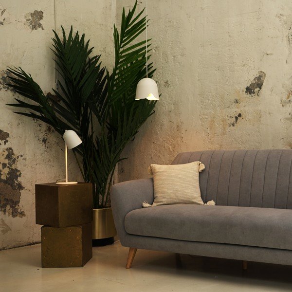 Lampada da tavolo bianca, altezza 40 cm Paris - SULION-image-3