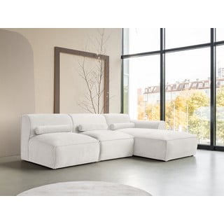Divano angolare componibile bianco (con penisola a destra) Flex Felix – Miuform