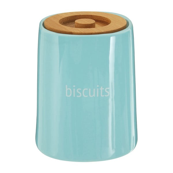 Scatola per biscotti blu con coperchio in bambù Fletcher, 1,5 l - Premier Housewares