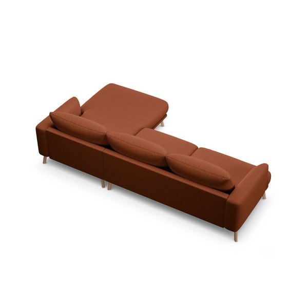 Divano angolare color terracotta (con penisola a destra/con chaise lounge) Naomi – Micadoni -image-2