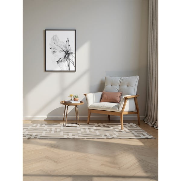 Passatoia grigia/color crema 80x240 cm Perles Onyx – Elle Decoration-image-1