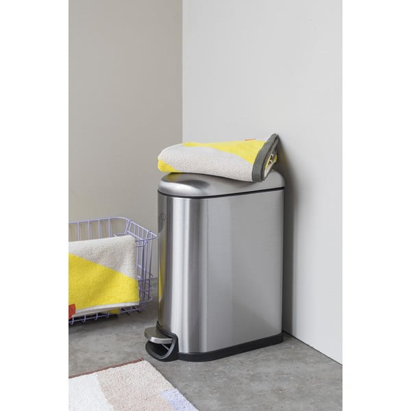 Cestino per la spazzatura in acciaio inox argentato con pedale 10 l Wather - Mette Ditmer Denmark-image-3