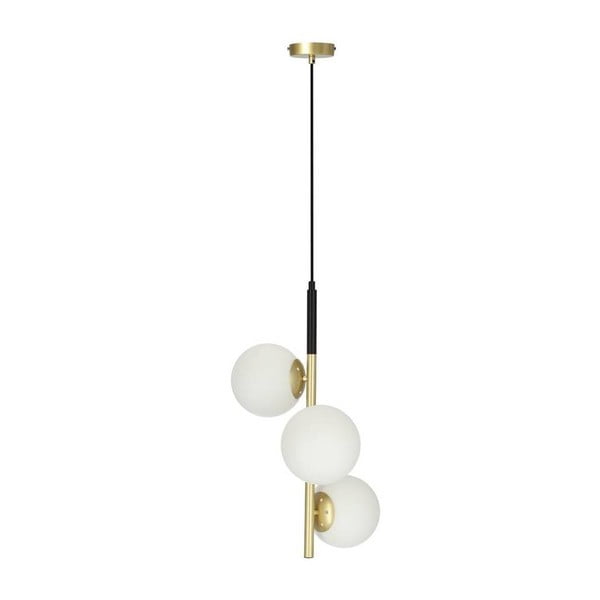 Lampada a sospensione color oro con paralume in vetro 32,5x32,5 cm Duo - Candellux Lighting