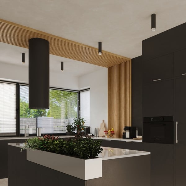 Plafoniera nera/argentata Crown – Sollux-image-4