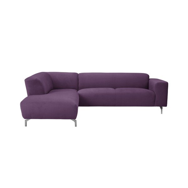 Fialová rohová pohovka Windsor & Co Sofas Orion, levý roh