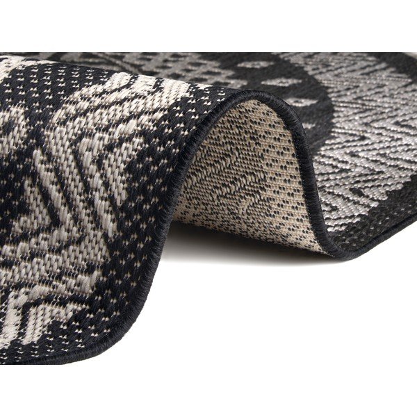 Tappeto per esterni nero e grigio Rotondo, ø 120 cm - Ragami-image-2