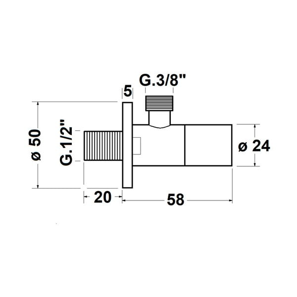 Valvola angolare con rosetta – Sapho-image-2