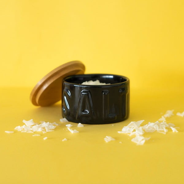 Scatola del sale in ceramica nera - Balvi-image-1