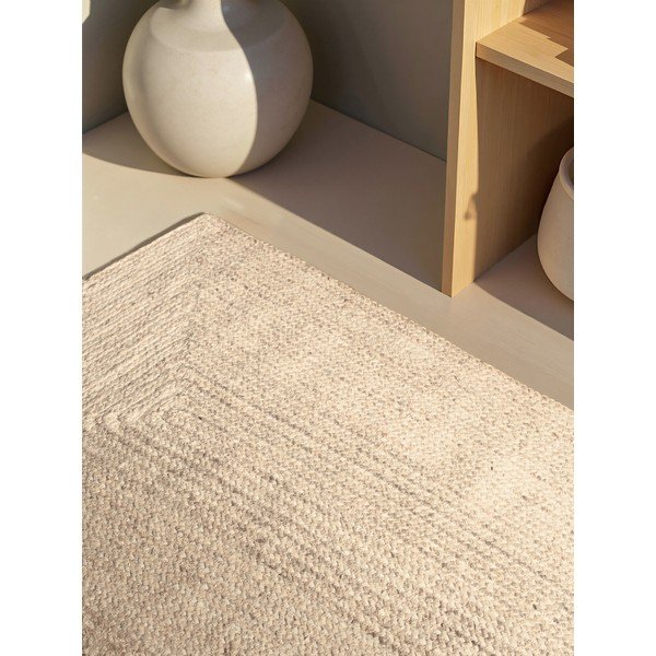 Tappeto color crema in iuta reversibile/tessuto a mano 200x300 cm Juno – Hanse Home-image-2