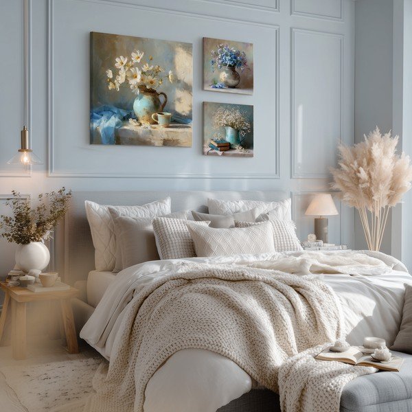 Dipinto stampato con cornice inclusa 70x70 cm Anemone – Styler-image-2